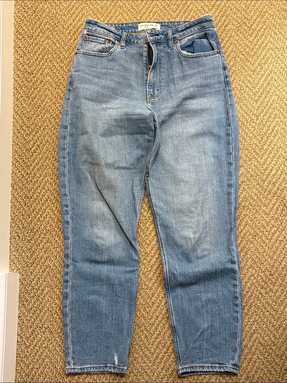 Abercrombie & Fitch Light Blue High-Rise Mom Jeans